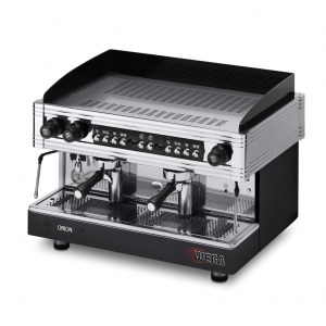 Semi-automatic commercial espresso machine.